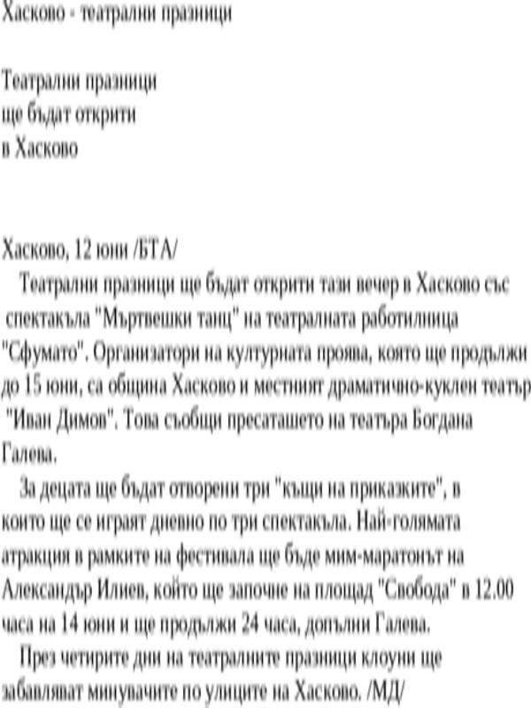 Хасково - театрални празници