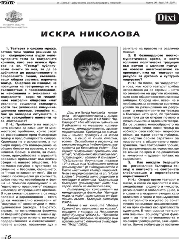 Искра Николова