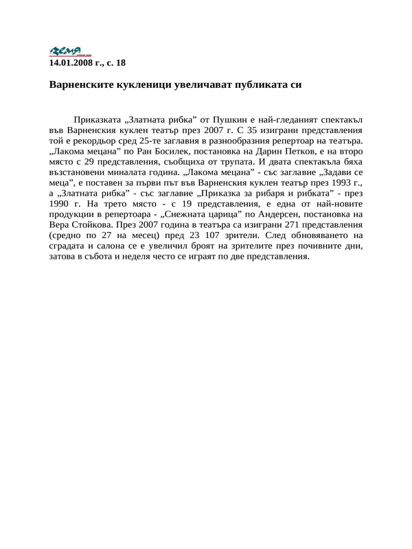 Варненските кукленици увеличават публиката си