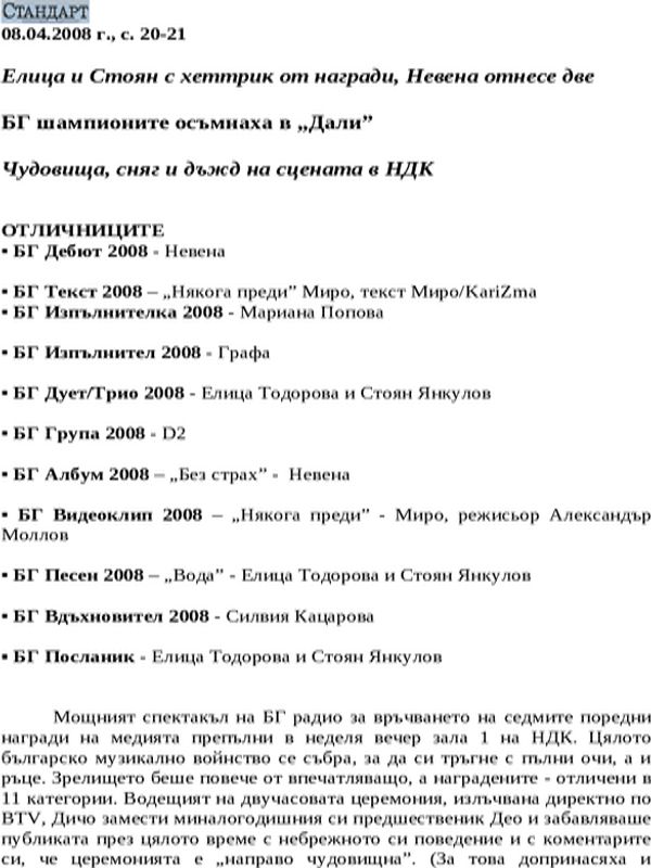 БГ шампионите осъмнаха в ''Дали''