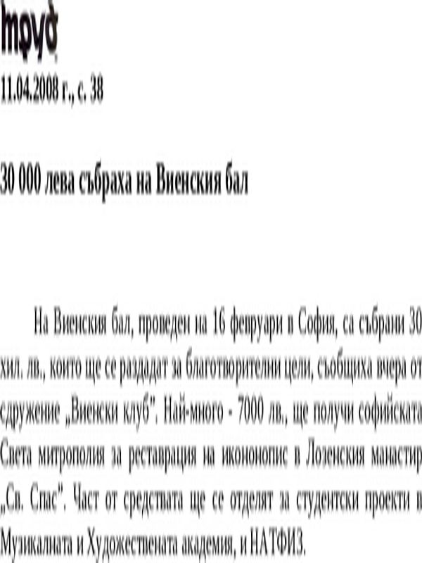 30 000 лева събраха на Виенския бал