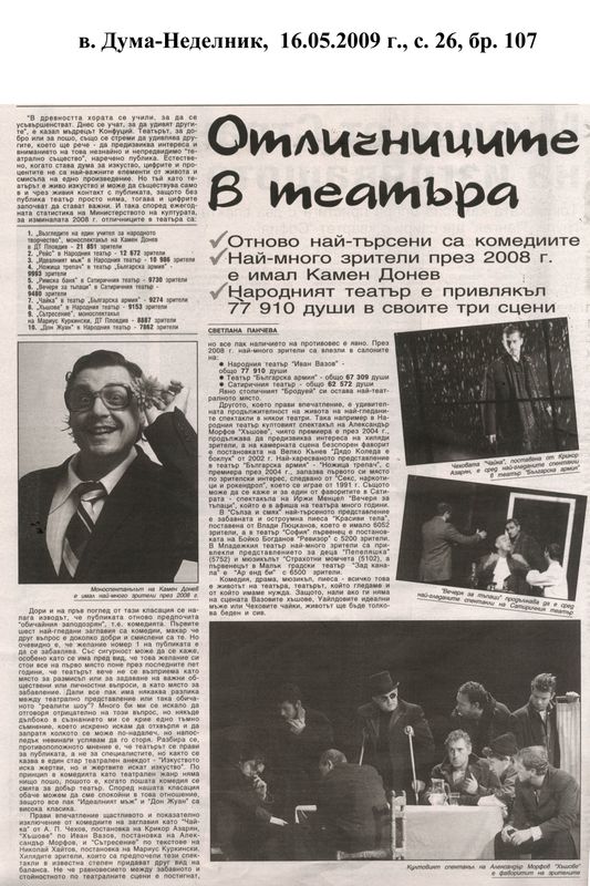 Отличниците в театъра