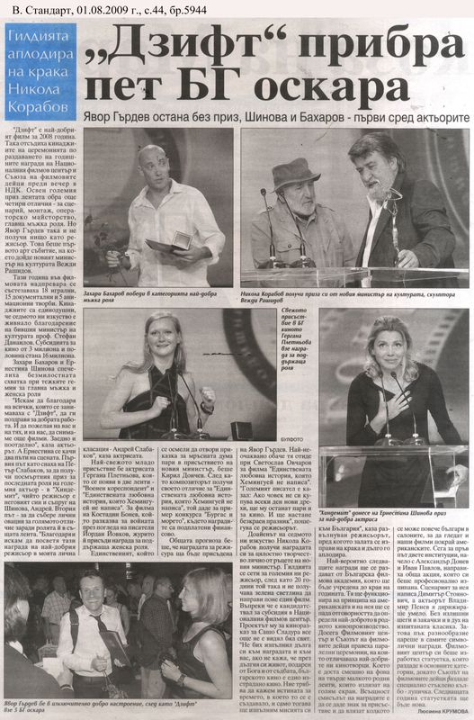 ''Дзифт'' прибра пет БГ оскара