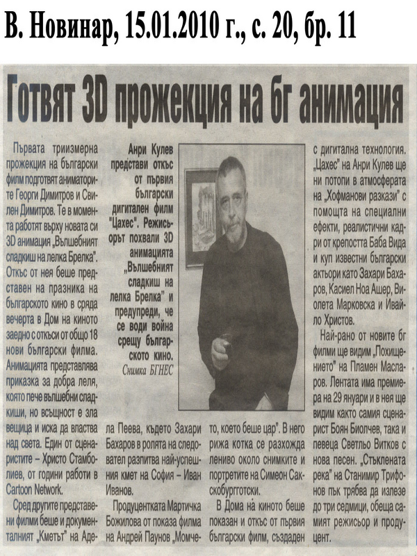 Готвят 3D прожекция на бг анимация