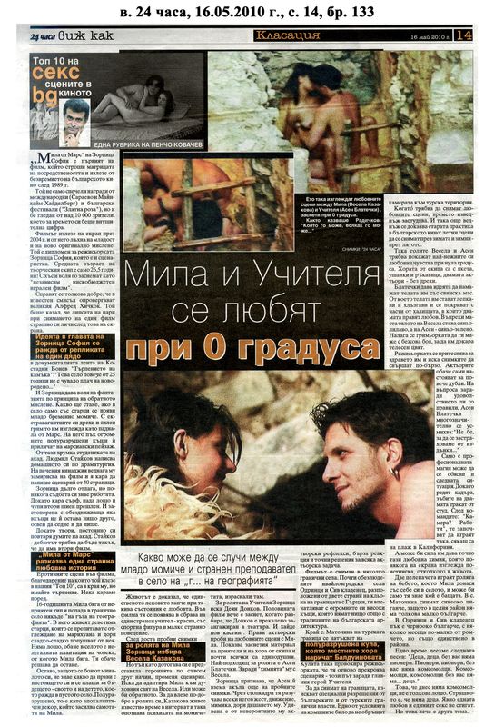 Мила и Учителят се любят при 0 градуса