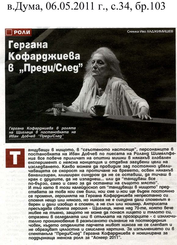 Гергана Кофарджиева в ''Преди/След''