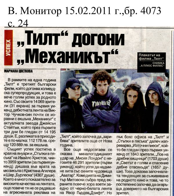 ''Тилт'' догони ''Механикът''