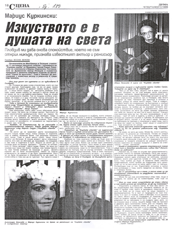 Изкуството е в душата на света