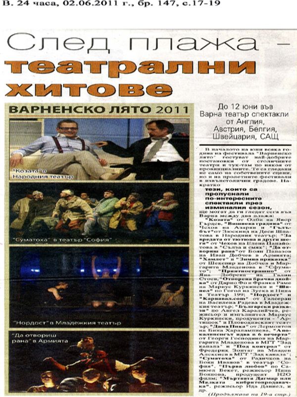 След плажа - театрални хитове