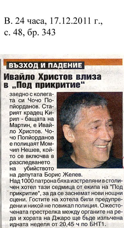Ивайло Христов влиза в ''Под прикритие''