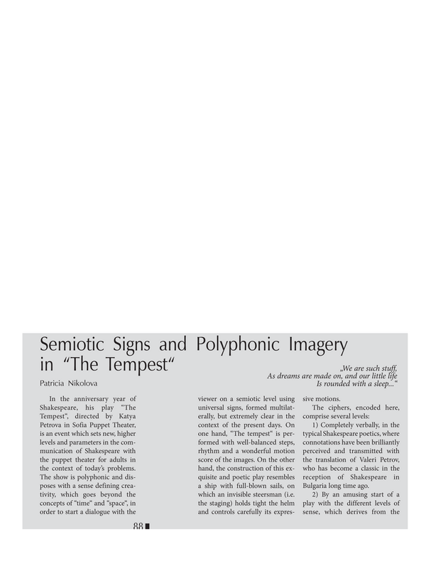 Semiotic Signs and Polyphonic Imagery in 