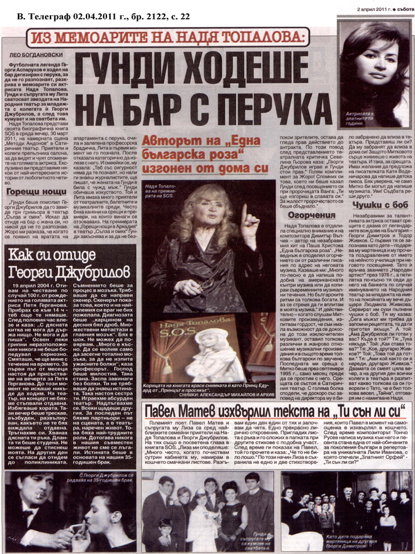 Из мемоарите на Надя Топалова