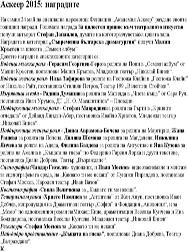 Аскеер 2015 : награди