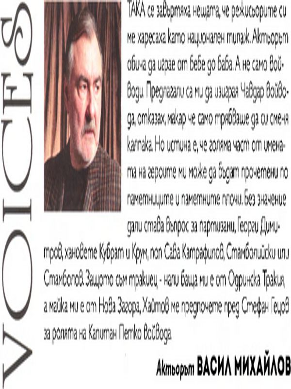 Актьорът Васил Михайлов