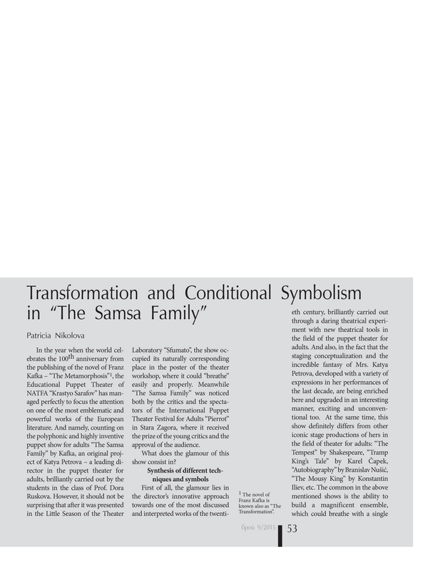 Transformation and Conditional Symbolism