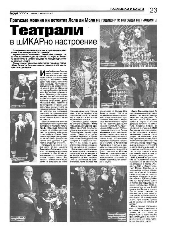 Театрали в шИКАРно настроение