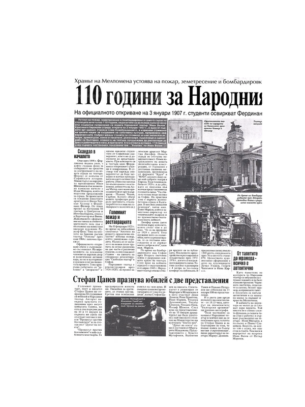 110 години за Народния театър