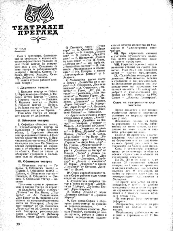 Театрален преглед