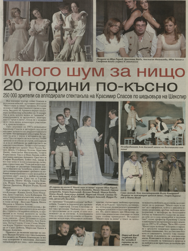 Много шум за нищо 20 години по-късно