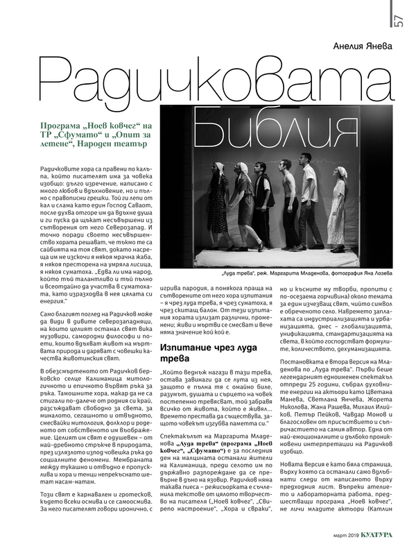 Радичковата Библия. Програмата 