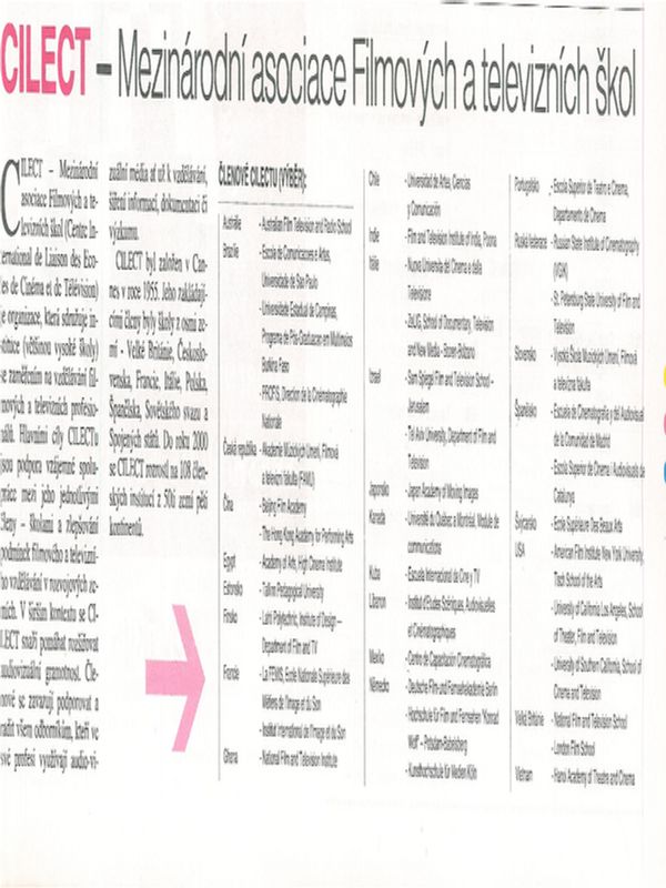 CILECT - Mezinarodni asociace Filmovych a televiznich skol