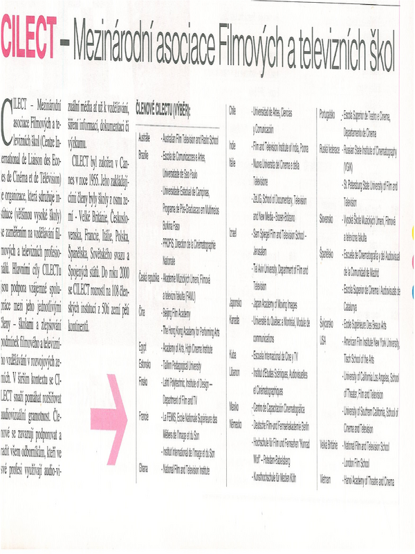 CILECT - Mezinarodni asociace Filmovych a televiznich skol