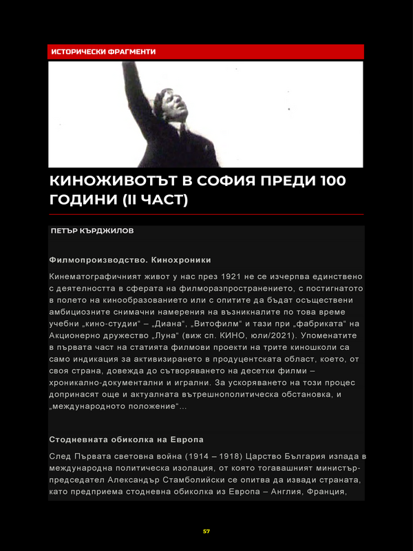 Киноживотът в София преди 100 години (2 част)
