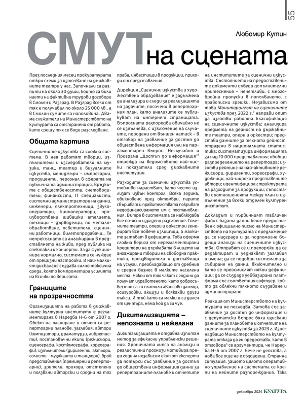 СМУТ на сцената