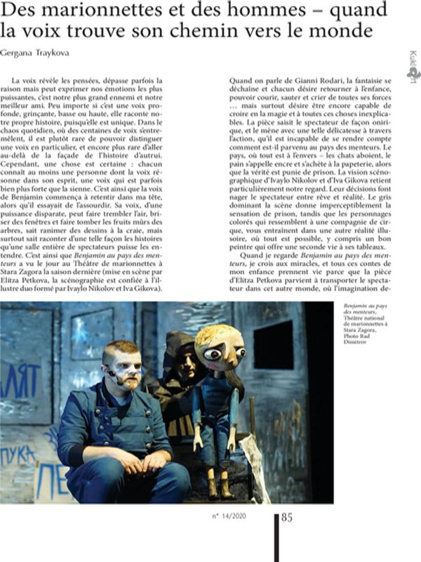 Des marionnettes et des hommes - quand la voix trouve son chemin vers le monde